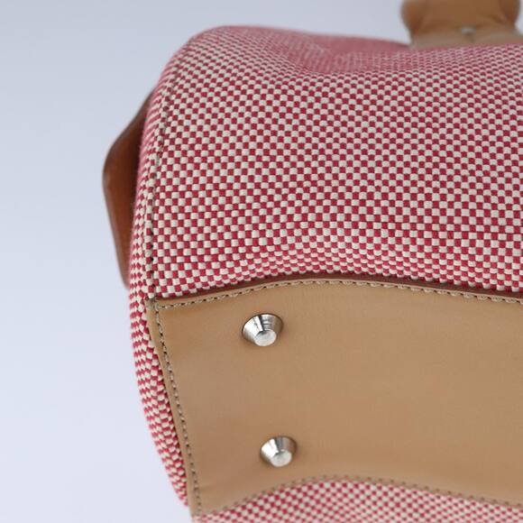 Burberry Hand Bag Canvas Red - Picture 15 of 16